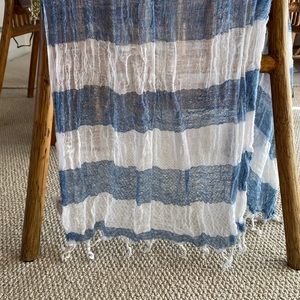 Handwoven Stripe Linen Scarf